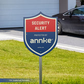ANNKE Panneau de Sécurité 10" en Aluminium 100 % Robuste, Réfléchissant & Résistant à la Décoloration – Panneau d'Avertissement de Surveillance Extérieure pour la Protection de la Maison/Jardin/Propriété