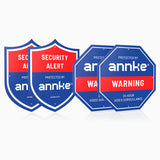 Lot de 4 ANNKE Panneau de Sécurité 10" en Aluminium 100 % Robuste, Réfléchissant & Résistant à la Décoloration – Panneau d'Avertissement de Surveillance Extérieure pour la Protection de la Maison/Jardin/Propriété
