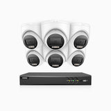 ADLK800 - Kit de surveillance CCTV filaire à double lumière 4K à 8 canaux avec 6 caméras, 3840x2160@20fps, f/1.6 Super Ouverture, signal de sortie 4-en-1, IP67