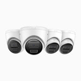 C300 – Lot de 4 2K 3MP Caméra IP de Surveillance PoE extérieure, vision nocturne EXIR 2.0, détection de mouvement, H.265+, étanchéité IP67