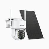 WB400 - Caméra de Surveillance Extérieure Sans Fil 4MP, WiFi Bi-Bande, Pan 270° & Tilt 90°, Batterie 9000 mAh & Panneau Solaire, Détection de Mouvement, Audio Bidirectionnel