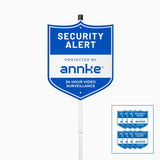 ANNKE Panneau de Vidéosurveillance 10" en Aluminium Robuste, avec Piquet de Sol et 8 Autocollants, Réfléchissant et Résistant à la Décoloration, pour Maison, Jardin et Propriété