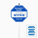 ANNKE Panneau de Vidéosurveillance 10" en Aluminium Robuste, avec Piquet de Sol et 8 Autocollants, Réfléchissant et Résistant à la Décoloration, pour Maison, Jardin et Propriété