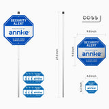 ANNKE Panneau de Vidéosurveillance 10" en Aluminium Robuste, avec Piquet de Sol et 8 Autocollants, Réfléchissant et Résistant à la Décoloration, pour Maison, Jardin et Propriété