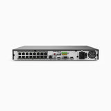 ANP1600 - Enregistreur réseau (NVR) PoE H.265+ 12MP à 16 canaux, bande passante sortante maximale de 160 Mbps, capacité de décodage 12MP sur 2 canaux, soutien la détection de présence humaine et de véhicules, détection de périmètre