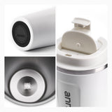 Tasse à café en acier inoxydable 13 oz, gobelet isotherme à double paroi sous vide avec couvercle, mug de voyage portable, incassable et étanche, thermos extérieur pour boissons chaudes et froides