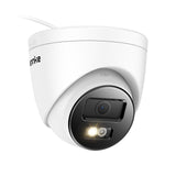 ANNKE Caméra de Surveillance PoE Dôme 4K/8MP Extérieure, Vision nocturne couleur, détection IA humain/véhicule, double éclairage, audio, IP67, H.265+, microSD 512 Go