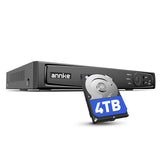 ANNKE NVR PoE 16 canaux, jusqu’à 12 MP, disque dur de 4 To, Caméra de Sécurité à Domicile Enregistrement de Vidéo, Supportez 12MP/8MP/5MP/4MP 24h x7j Enregistrement de Surveillance