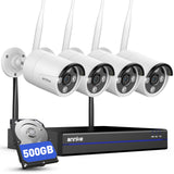 ANNKE 2K Kit Caméra Surveillance WiFi Extérieure, 10CH 4K NVR avec 500 Go, 4X 3MP WiFi Caméra, Audio Bidirectionnel, Vision Nocturne Couleur, Détection de Personne, Enregistrement 24/7