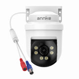ANNKE 3K/5MP PT CCTV Telecamera Cablata di Sorveglianza AHD, Audio Intégré, Funzione Girevole a 355°Pan/90°Tilt, Visione Notturna 30 m, Visione Notturna Digitale (DVR Obbligatorio, Non incluso