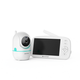 Tivona - Babyphone sans fil pour intérieur avec caméra 1080p HD, écran 5", audio bidirectionnel, VOX, détection de voix et température, rappel de repas, caméra panoramique 360° avec zoom 2×, batterie 5000mAh