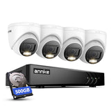 ANNKE Kit Caméra de Surveillance Exterieure 3K Lite DVR 8 Canaux, 500GB HDD, 1920 X 1080 Fil Extérieure Caméras de Vidéosurveillance, Détection de Personne/Véhicule, Vision Nocturne en Couleur, IP67