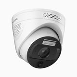 Caméra de sécurité avec détection thermique intelligente, détection incendie par IA, alarme de température, indicateur à 4 couleurs, résolution 4MP, audio bidirectionnel, IP67