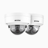 C800D - Lot de 2 Caméra de Surveillance extérieure PoE 4K Dome, vision nocturne en couleur et infrarouge, Détection Personne-Véhicule, Microphone intégré, Champ de vision de 96°, IP67 & IK08, RTSP pris en charge