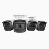 C300 – Lot de 4 2K 3MP Caméra IP de Surveillance PoE extérieure, vision nocturne EXIR 2.0, détection de mouvement, H.265+, étanchéité IP67
