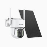WB400 - Caméra de sécurité extérieure sans fil 4MP, Wi-Fi double bande 2,4G/5,8G, détection de mouvement, audio bidirectionnel, batterie 9000 mAh rechargeable, solaire, rotation 270°/90°, alarme puissante, stockage local 256 Go max, compatible Alexa