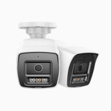 C800 - Lot de 2 Caméra de Surveillance extérieure PoE 4K, vision nocturne en couleur et infrarouge, Détection Personne-Véhicule, Microphone intégré, Champ de vision de 96°, IP67, RTSP pris en charge