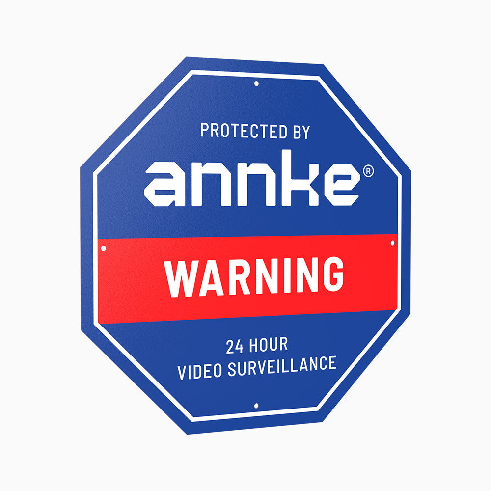 ANNKE Panneau de Sécurité 10" en Aluminium 100 % Robuste, Réfléchissant & Résistant à la Décoloration – Panneau d'Avertissement de Surveillance Extérieure pour la Protection de la Maison/Jardin/Propriété