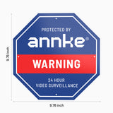 ANNKE Panneau de Sécurité 10" en Aluminium 100 % Robuste, Réfléchissant & Résistant à la Décoloration – Panneau d'Avertissement de Surveillance Extérieure pour la Protection de la Maison/Jardin/Propriété