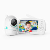 Tivona - Babyphone sans fil pour intérieur avec caméra 1080p HD, écran 5", audio bidirectionnel, VOX, détection de voix et température, rappel de repas, caméra panoramique 360° avec zoom 2×, batterie 5000mAh