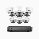 H800 - Kit de surveillance PoE 4K à 8 canaux avec 6 caméras, vision nocturne en couleur et infrarouge, Détection Personne-Véhicule, Microphone intégré, Champ de vision de 96°, RTSP et ONVIF pris en charge