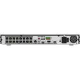 ANP1600 - Enregistreur réseau (NVR) PoE H.265+ 4K à 16 canaux, bande passante sortante maximale de 160 Mbps, capacité de décodage 4K sur 2 canaux, soutien la détection de présence humaine et de véhicules, détection de périmètre