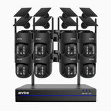 WBS400 - Kit vidéo surveillance sans fil 4MP à 8 canaux avec 8 caméras, WiFi Bi-Bande, Pan 270° & Tilt 90°, Batterie 9000 mAh & Panneau Solaire, Détection de Mouvement, Audio Bidirectionnel