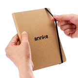 Carnet minimaliste en papier kraft avec élastique – Journal au style vintage pour étudiants, écrivains et usage professionnel – Carnet de voyage rigide, bloc-notes pour réunions, 80 feuilles – Format A5