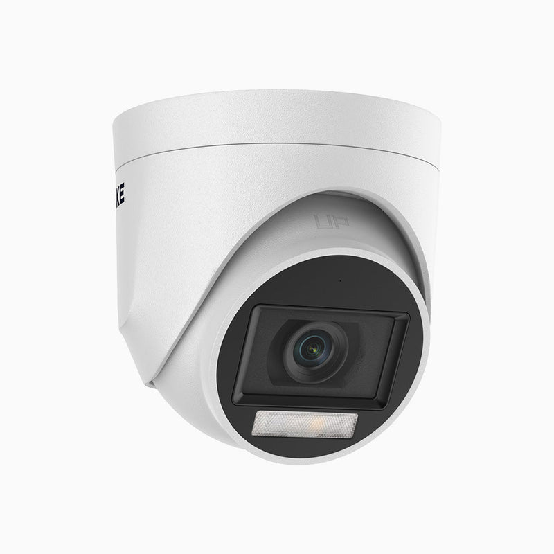 ADL500 - Caméra de sécurité CCTV filaire à double lumière, f/1.2 Super Ouverture, signal de sortie 4-en-1, microphone intégré, IP67 résistant aux intempéries