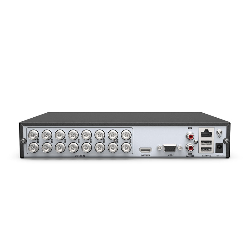 Enregistreur DVR 5MP 16 canaux, Détection de personnes et de véhicules, H.265+, Prend en charge 16 caméras BNC et 2 caméras IP