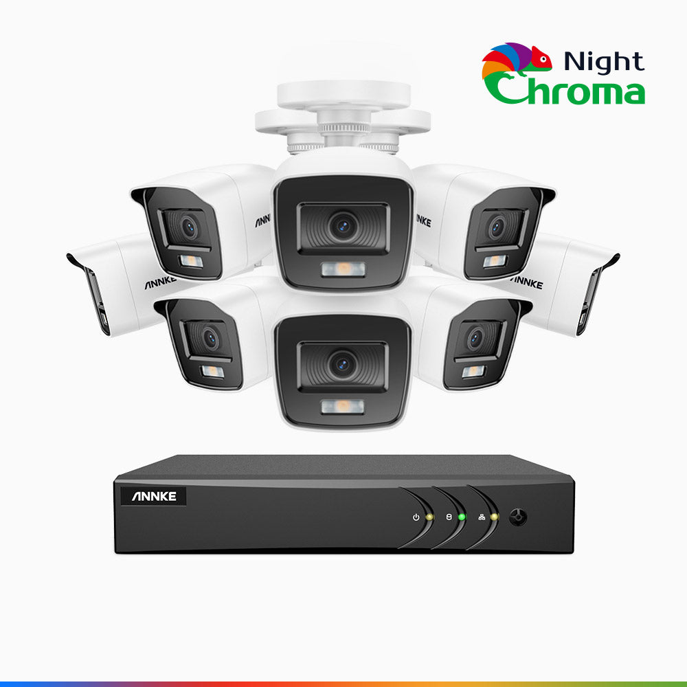 NAK200 8 Channel 8 Camera Color Night Vision Wired CCTV System - ANNKE Store