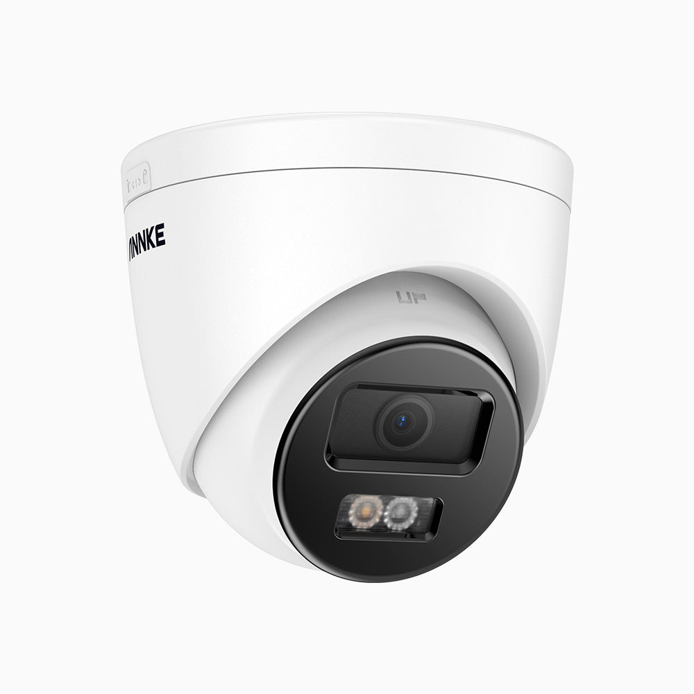 C1200 - Caméra de surveillance extérieure PoE 4K 12MP, vision nocturne couleur et IR, détection humaine et véhiculaire, H.265+, microphone intégré, stockage local maximal de 512 Go, IP67