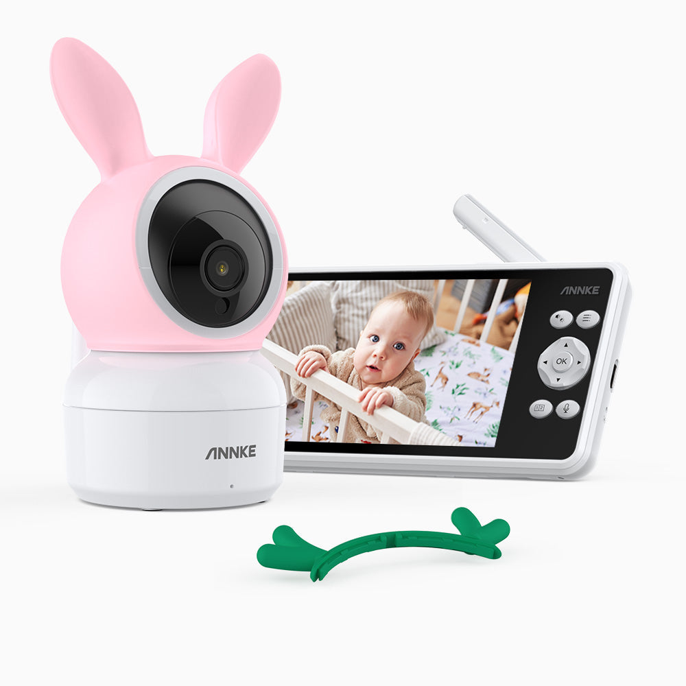 Tivona Pro - Moniteur vidéo pour bébé HD 1080p avec caméra, panoramique à  355° et inclinaison à 55°, zoom 2X, détection de voix, de mouvement et de