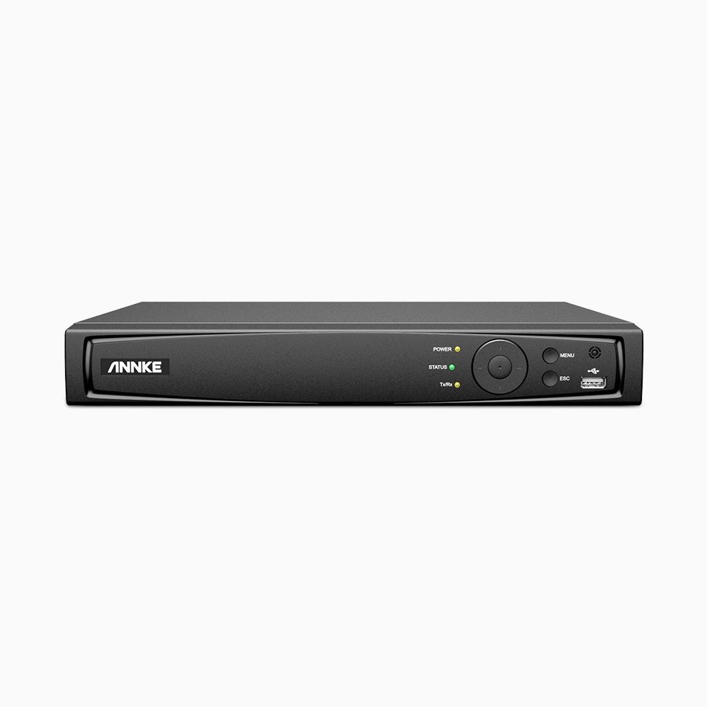 NVR PoE 4K 8 canaux, H.265+, RTSP et ONVIF pris en charge, Fonctionne avec Alexa