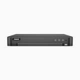 Enregistreur DVR 4K 16 canaux, Détection de personnes et de véhicules, H.265+, Prend en charge 2x 8 To SATA, Prend en charge 16 caméras BNC et 2 caméras IP